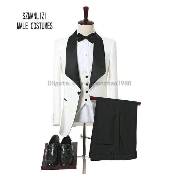 new design groomsmen shawl lapel groom tuxedos white printed men suits wedding suit man custom made blazer bridegroom (coat+pants+vest, Black;gray
new design groomsmen shawl lapel groom tuxedos white printed men suits wedding suit man custom made blazer bridegroom (coat+pants+vest, Black;gray