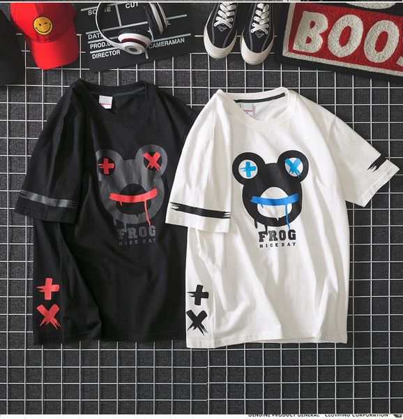 mens high street t shirt frog letter print tees for men plus size black and white m-6xl, White;black
mens high street t shirt frog letter print tees for men plus size black and white m-6xl, White;black