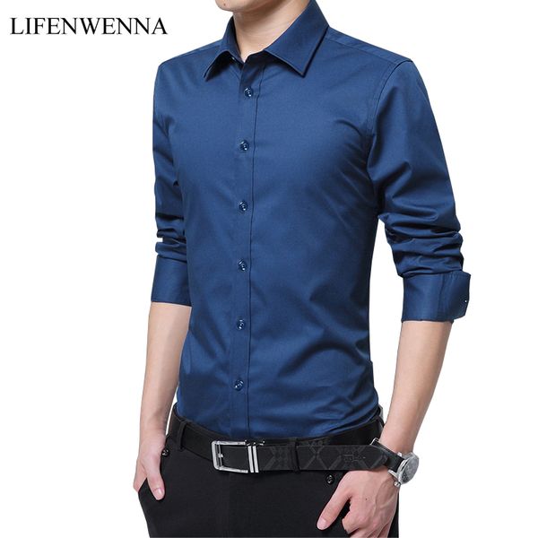 2018 men's dress shirt long sleeve slim fit brand man shirts autumn new fashion solid male business shirts casual work shirt 8xl, White;black
2018 men's dress shirt long sleeve slim fit brand man shirts autumn new fashion solid male business shirts casual work shirt 8xl, White;black