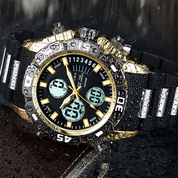 men's fashion waterproof sports watches men luxury old dual time digital quartz wristwatches clock male relogio masculino, Slivery;brown
men's fashion waterproof sports watches men luxury old dual time digital quartz wristwatches clock male relogio masculino, Slivery;brown