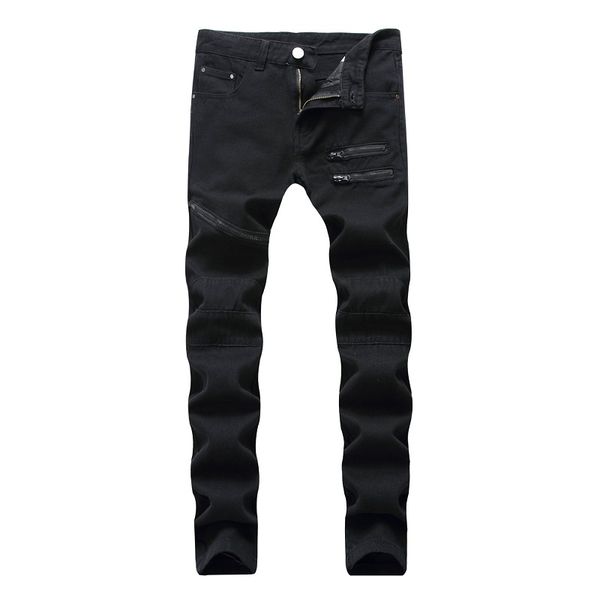 Men Zipper Design Jeans Broken Hole Black White Black Slim Casual Pants High Streetwear Hip Hop Demin Pants
Men Zipper Design Jeans Broken Hole Black White Black Slim Casual Pants High Streetwear Hip Hop Demin Pants