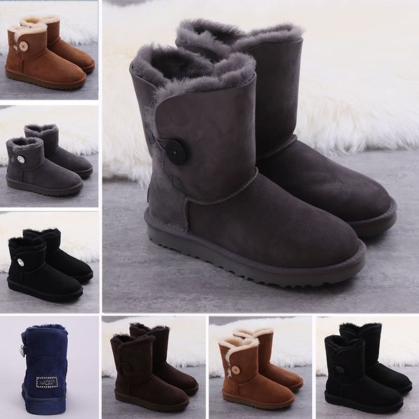 Top Quality WGG Leather Suede Mini Bailey Bling Button Knee Half Boots Ankle Boots Australia Classic Fashion Womens girl Winter Snow Boots
Top Quality WGG Leather Suede Mini Bailey Bling Button Knee Half Boots Ankle Boots Australia Classic Fashion Womens girl Winter Snow Boots