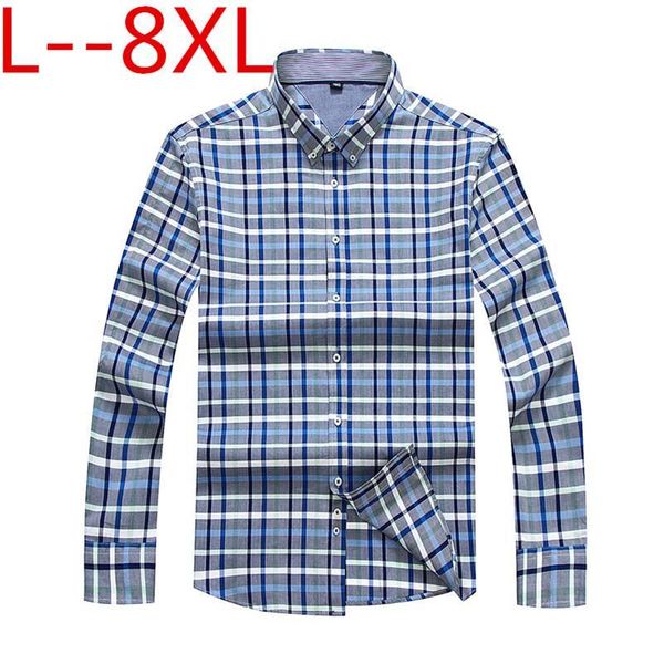 big size 8xl 7xl plaid men's shirt long sleeve shirt mens dress shirts brand casual fashion business style shirts 100% cotton, White;black
big size 8xl 7xl plaid men's shirt long sleeve shirt mens dress shirts brand casual fashion business style shirts 100% cotton, White;black