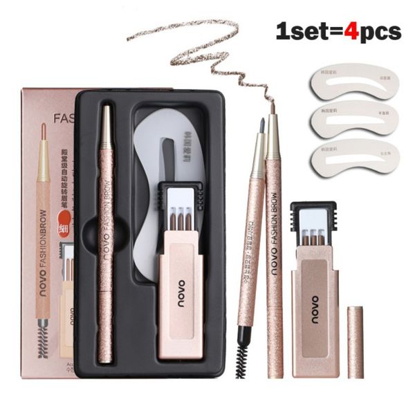 professional eye brow makeup kit with refill easy to wear pigment brown gray waterproof eyebrow pencils with stencils
professional eye brow makeup kit with refill easy to wear pigment brown gray waterproof eyebrow pencils with stencils