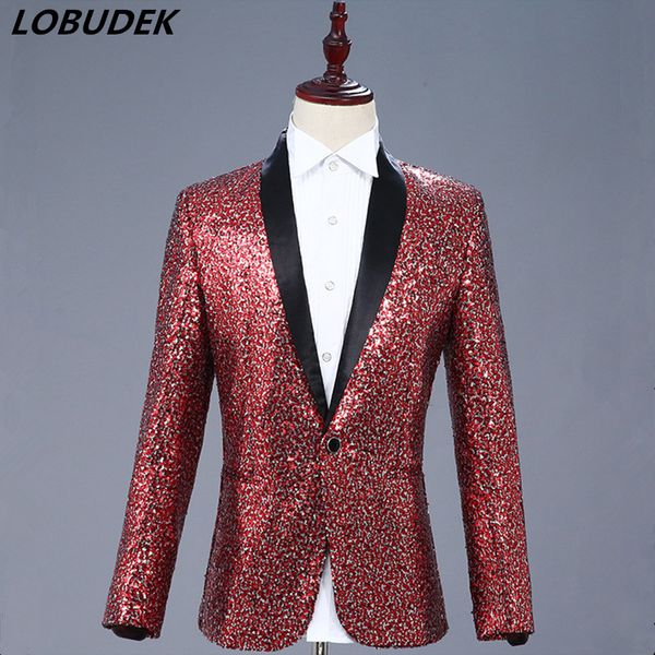 formal prom sequins jacket blue wine red color slim coat men stage costume nightclub tide dj singer host performance outfit, Black;brown
formal prom sequins jacket blue wine red color slim coat men stage costume nightclub tide dj singer host performance outfit, Black;brown
