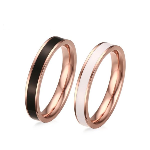 3.5mm rose gold black white color fashion simple lover's ring stainless steel rings jewelry gift for girls j226, Golden;silver
3.5mm rose gold black white color fashion simple lover's ring stainless steel rings jewelry gift for girls j226, Golden;silver