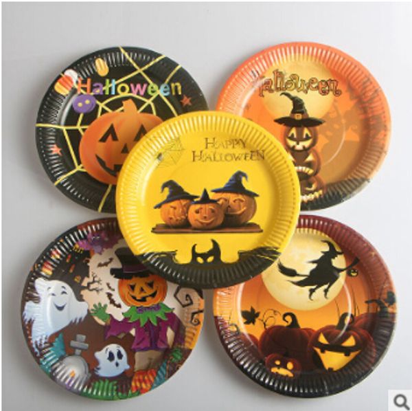 halloween disposable round paper plate pumpkin tableware witch skull dinnerware for halloween party decoration 17.5cm
halloween disposable round paper plate pumpkin tableware witch skull dinnerware for halloween party decoration 17.5cm