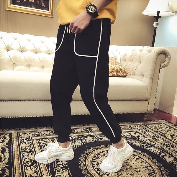 spring and autumn new men's day series simple men's casual pants three colors roll bar knitted casual wear pants men, Black
spring and autumn new men's day series simple men's casual pants three colors roll bar knitted casual wear pants men, Black