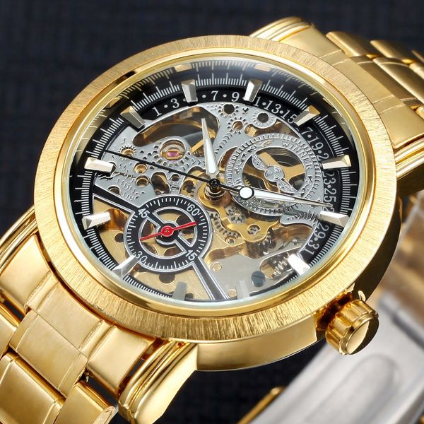 gold watches men automatic mechanical watch male skeleton wristwatches full steel relogio masculino, Slivery;brown
gold watches men automatic mechanical watch male skeleton wristwatches full steel relogio masculino, Slivery;brown