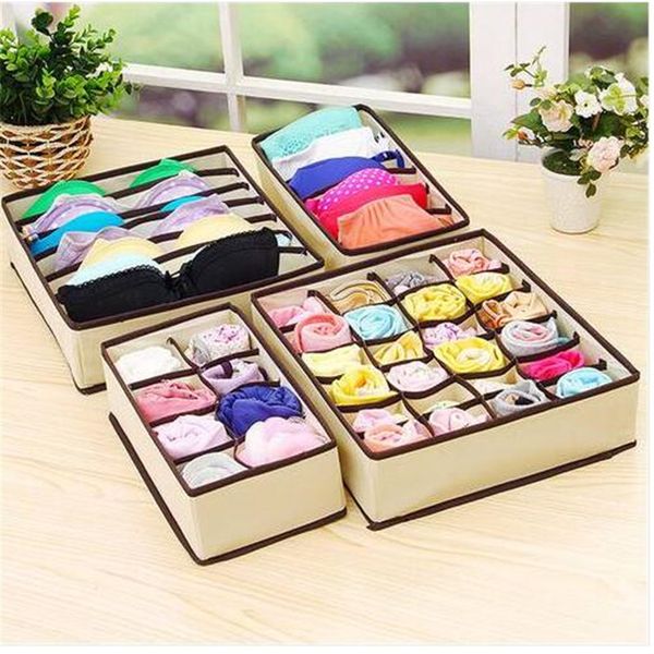 wholesales 4pcs collapsible clothing storage boxes bra underwear closet organizer drawer divider underwear
wholesales 4pcs collapsible clothing storage boxes bra underwear closet organizer drawer divider underwear