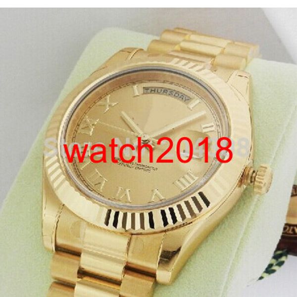 Luxury Watch New Yellow Gold II 41mm 218238 Champagne Roman Dial Automatic Mens Date Sports Watch Men's Wrist Watches
Luxury Watch New Yellow Gold II 41mm 218238 Champagne Roman Dial Automatic Mens Date Sports Watch Men's Wrist Watches