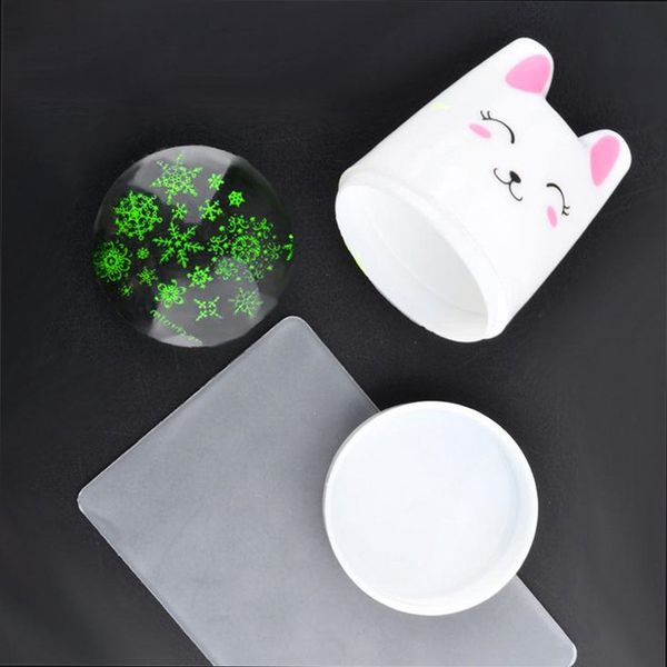 1pc cute cat nail stamper with stamping big scraper soft silicone head 3.5cm manicure nail art stamping tool templates, White
1pc cute cat nail stamper with stamping big scraper soft silicone head 3.5cm manicure nail art stamping tool templates, White
