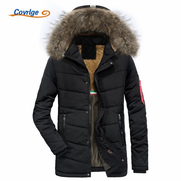 covrlge 2018 men parka cotton long coat winter jacket mens fashion winter coat thick parkas artificial fur mwm059, Black
covrlge 2018 men parka cotton long coat winter jacket mens fashion winter coat thick parkas artificial fur mwm059, Black