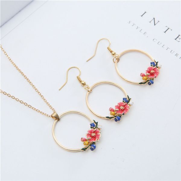 warmhome trendy jewelry enamel glaze copper fashion colored flowers plants circle earrings women necklace new fashion, Silver
warmhome trendy jewelry enamel glaze copper fashion colored flowers plants circle earrings women necklace new fashion, Silver