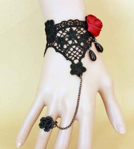 new korean popular black lace wine red rose bracelet is a chain of personal fashion classic delicate elegance, Golden;silver
new korean popular black lace wine red rose bracelet is a chain of personal fashion classic delicate elegance, Golden;silver