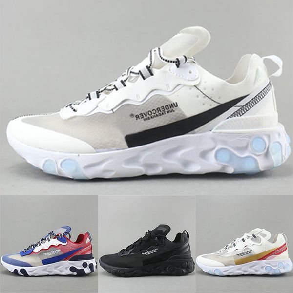 Epic React Element 87 Undercover Mens Designer Running Shoes Black White Gold Breathable Mesh Men Women Casual Sports Sneakers size 36-45
Epic React Element 87 Undercover Mens Designer Running Shoes Black White Gold Breathable Mesh Men Women Casual Sports Sneakers size 36-45