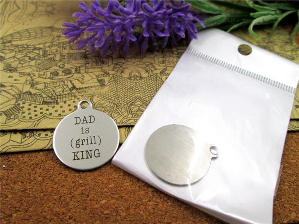 40pcs--"dad is grill king"stainless steel charms more style for choosing diy charms pendants for necklace, Bronze;silver
40pcs--"dad is grill king"stainless steel charms more style for choosing diy charms pendants for necklace, Bronze;silver