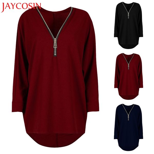 oversized womens sweatshirt jumper ladies zip up baggy hi lo dip hem blouse dropshiping oct.24, Black
oversized womens sweatshirt jumper ladies zip up baggy hi lo dip hem blouse dropshiping oct.24, Black