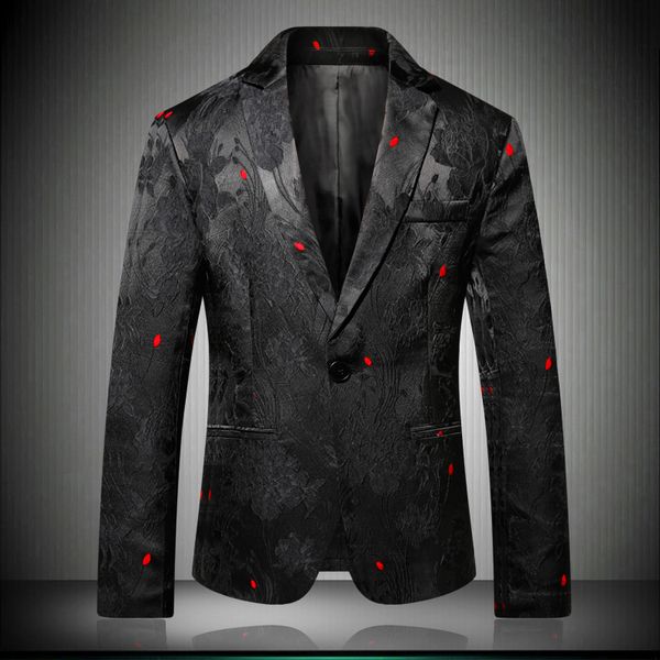 floral stylish blazers for men slim fit 2018 black mens blazer pattern printed blaser homens mens personality suit jacket 6601, White;black
floral stylish blazers for men slim fit 2018 black mens blazer pattern printed blaser homens mens personality suit jacket 6601, White;black
