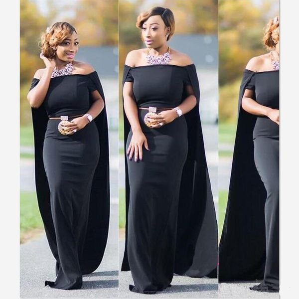 Sexy Plus Size Prom Dresses With Cape Middle East Off the Shoulder Black Chiffon Long Party Evening Gowns Floor Length
Sexy Plus Size Prom Dresses With Cape Middle East Off the Shoulder Black Chiffon Long Party Evening Gowns Floor Length