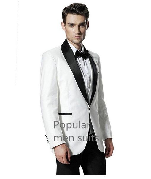 2018 modern men suits ivory shawl lapel wedding tuxedo groomsmen custom made business prom 2-piece suits (jacket+pants+tie, White;black
2018 modern men suits ivory shawl lapel wedding tuxedo groomsmen custom made business prom 2-piece suits (jacket+pants+tie, White;black