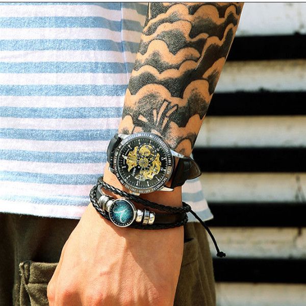 men bracelet 12 constellations leather zodiac sign with beads bangle adjustable bracelet for men jewelry travel accessories gift, Golden;silver
men bracelet 12 constellations leather zodiac sign with beads bangle adjustable bracelet for men jewelry travel accessories gift, Golden;silver