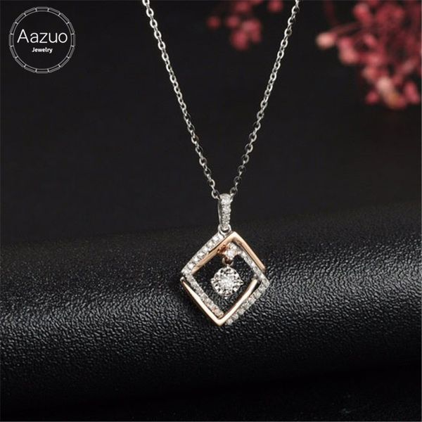 aazuo 100% 18k white gold real diamonds fashion geometric necklace gifted for women wedding 18 inch link chain au750, Silver
aazuo 100% 18k white gold real diamonds fashion geometric necklace gifted for women wedding 18 inch link chain au750, Silver