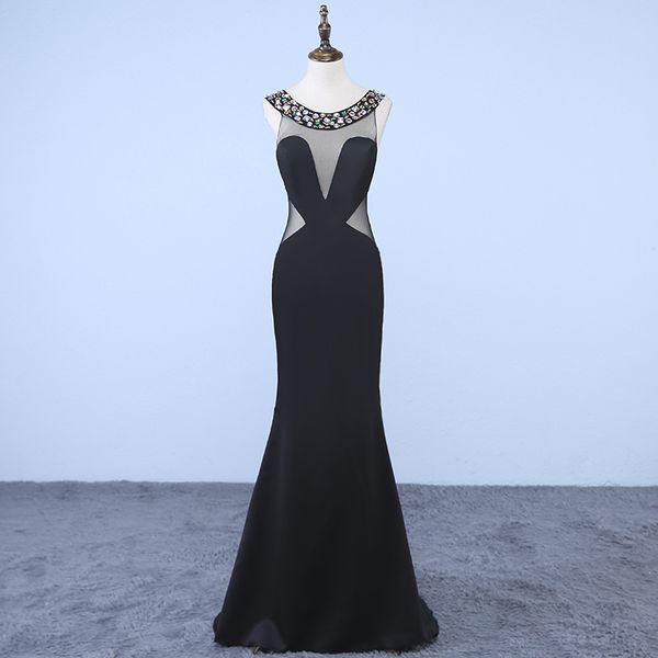 beaded scoop neck long evening dress 2018 v back mermaid prom gowns floor length party dresses, Black;red
beaded scoop neck long evening dress 2018 v back mermaid prom gowns floor length party dresses, Black;red