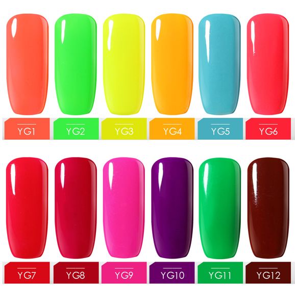 

belle fille 10ml neon color uv led lamp nail gel polish gelpolish diy nail art decoration varnish soak off gel lacquer lak, Red;pink