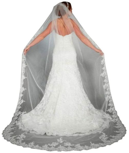 wholesale one layers long bridal veil tulle lace wedding veils with comb lace edge woman bridal accessories, Black
wholesale one layers long bridal veil tulle lace wedding veils with comb lace edge woman bridal accessories, Black