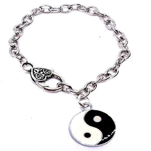 vintage silver enamel taji yin yang gossip charm bracelet jewelry friendship bff chain cuff bangles for women accessories gifts, Golden;silver
vintage silver enamel taji yin yang gossip charm bracelet jewelry friendship bff chain cuff bangles for women accessories gifts, Golden;silver