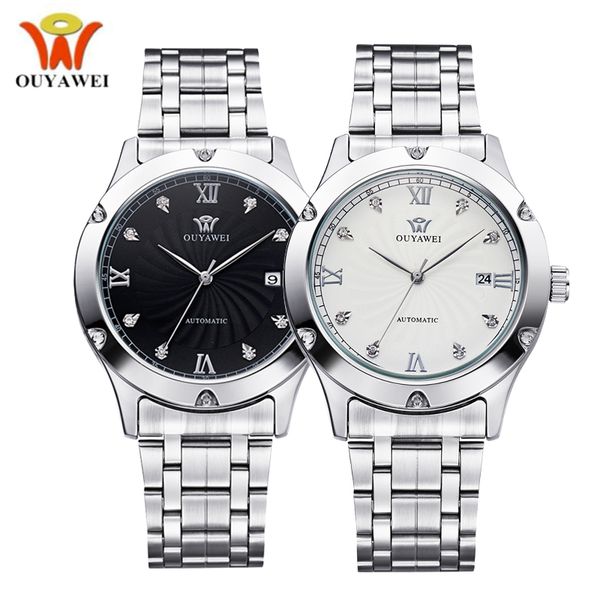 ouyawei silver steel water resistance date mechanical watch men automatic self-wind mens wrist watches business clock, Slivery;brown
ouyawei silver steel water resistance date mechanical watch men automatic self-wind mens wrist watches business clock, Slivery;brown