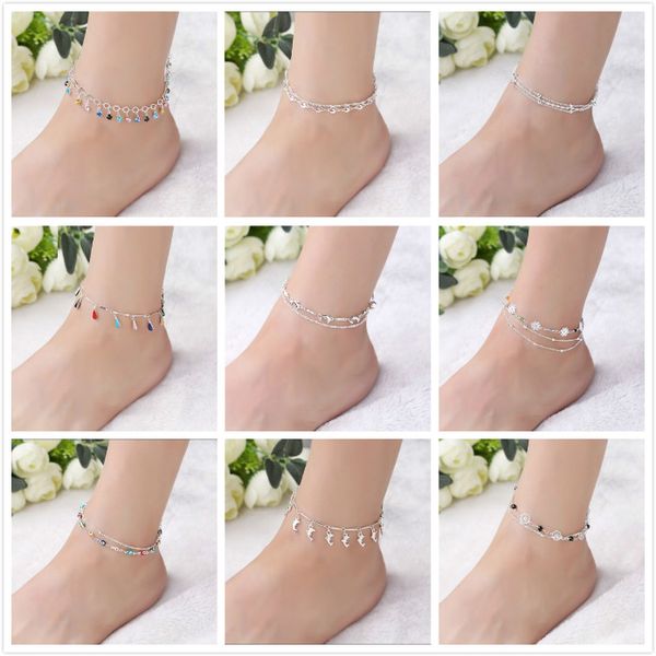 anklets devils eyes womens anklets delicated s925 silver sterling wave, dophin , flowers adjustable ankle bracelet 9 styles mixed lot, Red;blue
anklets devils eyes womens anklets delicated s925 silver sterling wave, dophin , flowers adjustable ankle bracelet 9 styles mixed lot, Red;blue