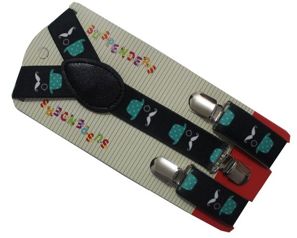 2017 new fashionable toddler boys cute moustache hat print children braces, Black;white 
2017 new fashionable toddler boys cute moustache hat print children braces, Black;white