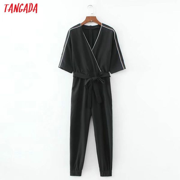 tangada women black long pants jumpsuit elegant autumn 2018 ladies jumpsuits belt female causal brand rompers xzh49, Black;white
tangada women black long pants jumpsuit elegant autumn 2018 ladies jumpsuits belt female causal brand rompers xzh49, Black;white