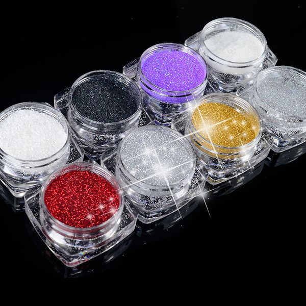 wuf hot selling 2g/box 8 colors holographic nail glitter shining sugar nail glitter dust art decorations set, Silver;gold
wuf hot selling 2g/box 8 colors holographic nail glitter shining sugar nail glitter dust art decorations set, Silver;gold
