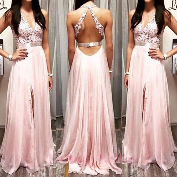 selling sleeveless v neck split side long prom dresses evening dresses with appliques lace in stock for women, Red
selling sleeveless v neck split side long prom dresses evening dresses with appliques lace in stock for women, Red