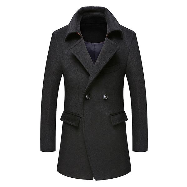 2018 new winter wool coat men leisure long sections woolen coats men's pure color casual fashion jackets / casual men overcoat, Black
2018 new winter wool coat men leisure long sections woolen coats men's pure color casual fashion jackets / casual men overcoat, Black