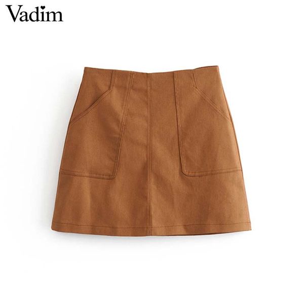 vadim women basic solid mini skirt pocket back zipper design faldas mujer retro female streetwear casual chic skirts ba098, Black
vadim women basic solid mini skirt pocket back zipper design faldas mujer retro female streetwear casual chic skirts ba098, Black