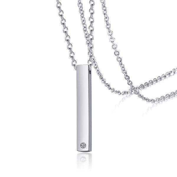 Personalized Column Bar Name CZ Pendant Necklace for Men Stainless Steel Rectangle Geometric Tube Choker Male Jewelry 20 inch
Personalized Column Bar Name CZ Pendant Necklace for Men Stainless Steel Rectangle Geometric Tube Choker Male Jewelry 20 inch