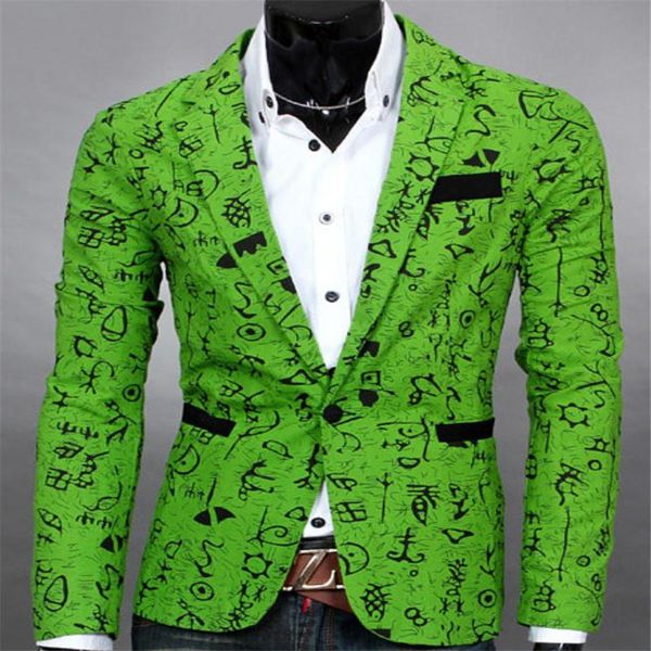 spring and autumn men's suit coats jackets casual fashion print blazer europe and america personality simple one-piece suit coat, White;black
spring and autumn men's suit coats jackets casual fashion print blazer europe and america personality simple one-piece suit coat, White;black