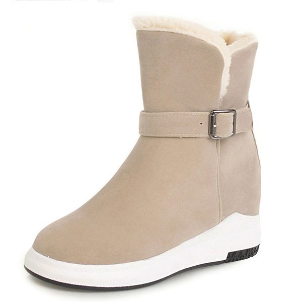 women half boots winter short boot warm shoe flat botas mujer snow boots buckle fashion round toe shoes boots, Black
women half boots winter short boot warm shoe flat botas mujer snow boots buckle fashion round toe shoes boots, Black