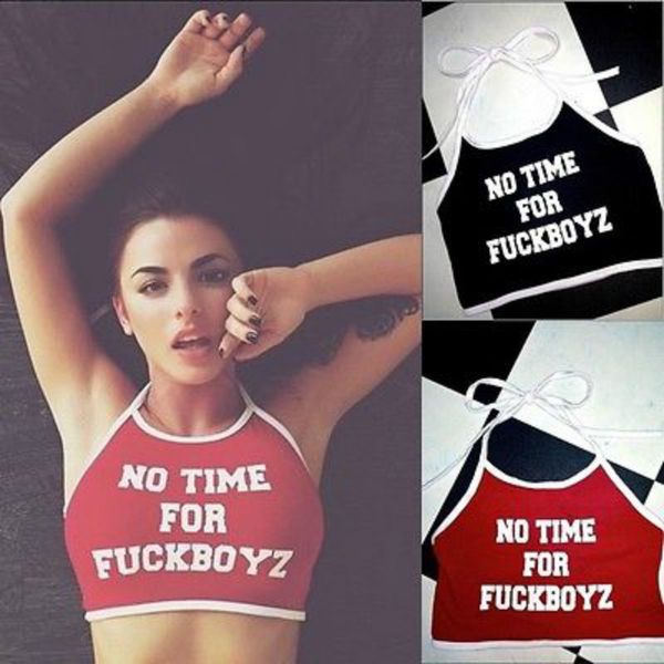 fashion summer women casual letter print tank tees vest blouse sleeveless halter crop tanks t shirts red black, White
fashion summer women casual letter print tank tees vest blouse sleeveless halter crop tanks t shirts red black, White