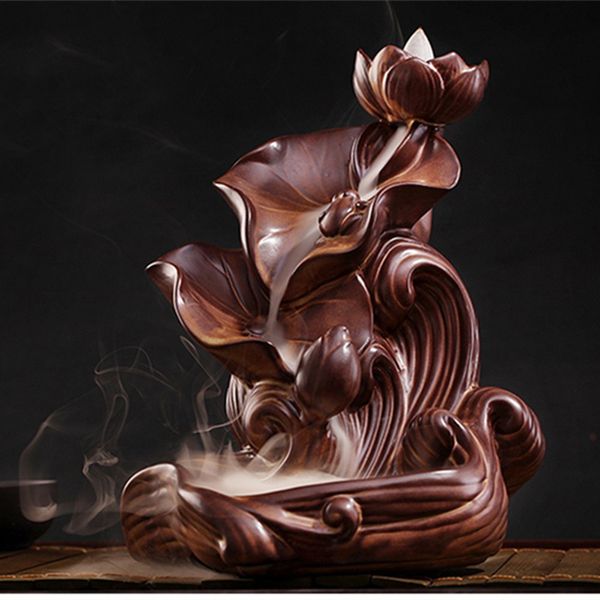 New room diffuser clay plate ceramic backflow large lotus incense holder fragrance humidifier buddha incense sticks burners
New room diffuser clay plate ceramic backflow large lotus incense holder fragrance humidifier buddha incense sticks burners