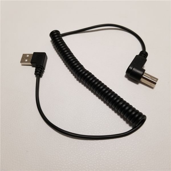

Wholesale 100pcs/lot Retractable 90 Degree Right Angle USB Type A Male to B Male AM to BM Adapter Converter Cable