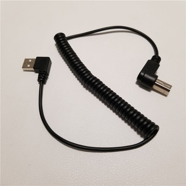 

Wholesale 100pcs/lot Retractable 90 Degree Right Angle USB Type A Male to B Male AM to BM Adapter Converter Cable