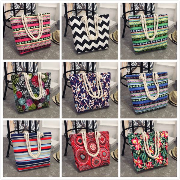 2018 new multi colors beach bag explosion models simple wild shoulder bag wavy stripes print multiple style canvas bag linen rope handbags
2018 new multi colors beach bag explosion models simple wild shoulder bag wavy stripes print multiple style canvas bag linen rope handbags