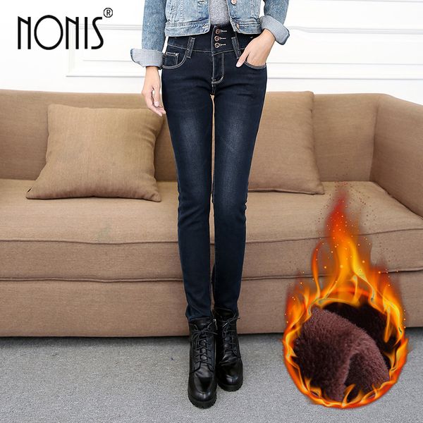 nonis warm jeans for women thick denim pants winter skinny leggings female stretch straight rivet high waist femme pencil pants, Blue
nonis warm jeans for women thick denim pants winter skinny leggings female stretch straight rivet high waist femme pencil pants, Blue