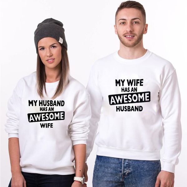 enjoythespirit couple match funny letter printing sweatshirt my husband has an awesome wife crewneck fashion winter wear, Black
enjoythespirit couple match funny letter printing sweatshirt my husband has an awesome wife crewneck fashion winter wear, Black