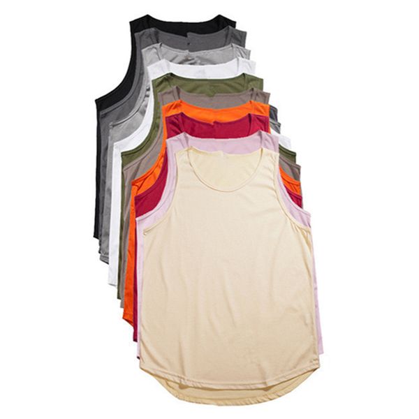 casual tank for men arc bottom design tshirt sleeveless solid quick dry tanklong wear many colors tanks dropshipping, White;black
casual tank for men arc bottom design tshirt sleeveless solid quick dry tanklong wear many colors tanks dropshipping, White;black